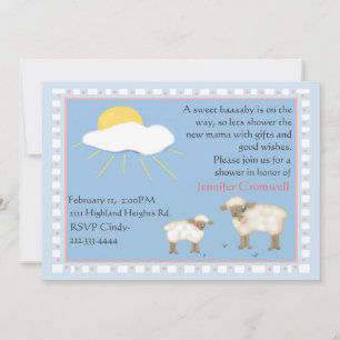 Invitation de baby shower de moutons