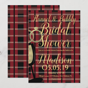 Invitation de Baby Shower de Noël en Papier Flanel