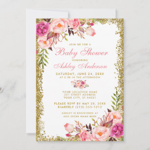 Invitation de Baby shower de Parties scintillant e