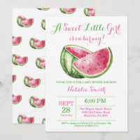 Invitation de baby shower de pastèque