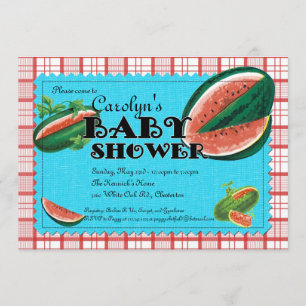 Invitation de baby shower de pastèque