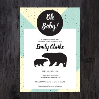 Invitation de baby shower de petit- moderne
