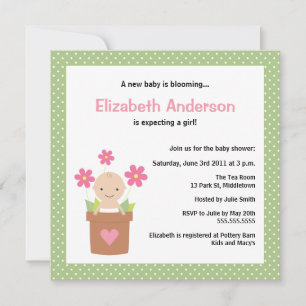Invitation de Baby shower de printemps Cute - Fill