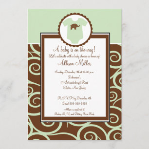 Invitation de baby shower de remous de bébé ou de