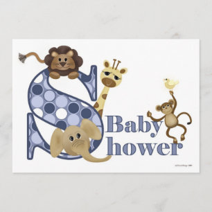 Invitation de baby shower de safari
