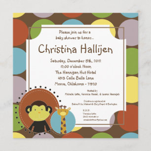 invitation de baby shower de safari de contes de