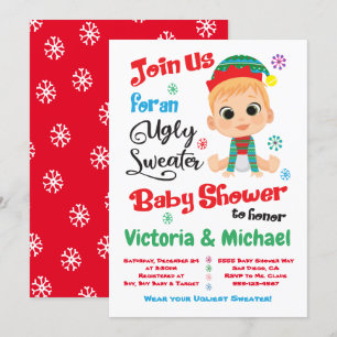 Invitation de Baby shower de sucre laid