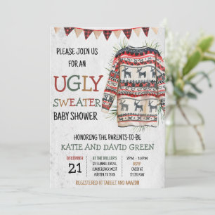 Invitation de Baby shower de sucre laid