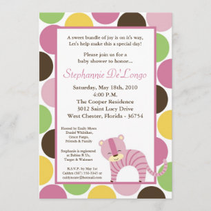invitation de baby shower de tigre de la Reine de
