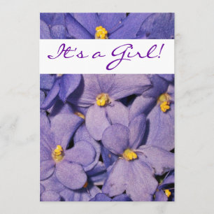 Invitation de baby shower de violettes africaines