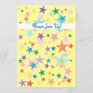 Invitation de baby shower d'étoiles