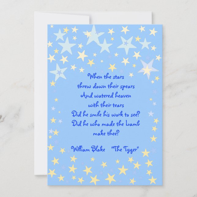 Invitation de baby shower d'étoiles bleues (Devant)