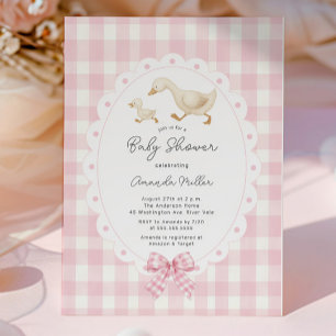 Invitation de Baby shower d'oie joueuse