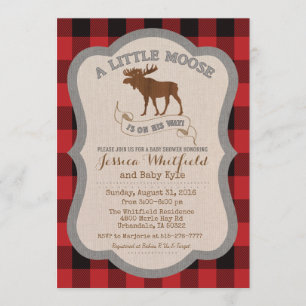 Invitation de baby shower d'orignaux