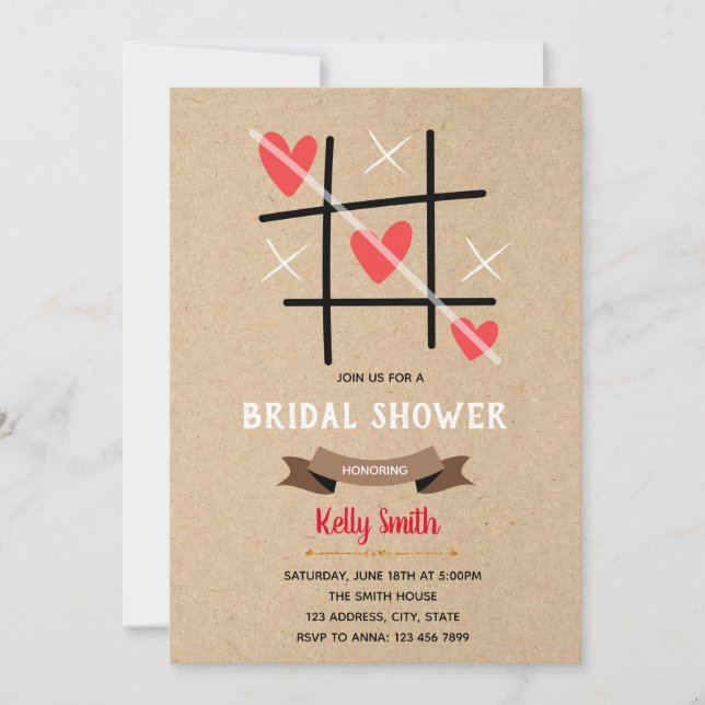 Invitation de baby shower d'orteil de Tic tac (Devant)