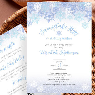 Invitation de baby shower Double Face Flocon de Ne