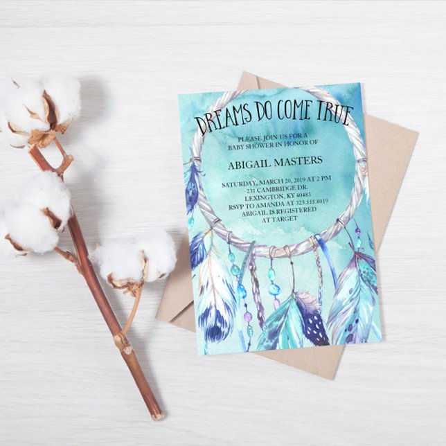 Invitation de Baby shower Dream Catcher Tribal Boh (Créateur téléchargé)
