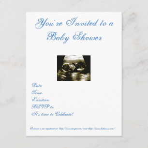 Invitation de baby shower d'ultrason