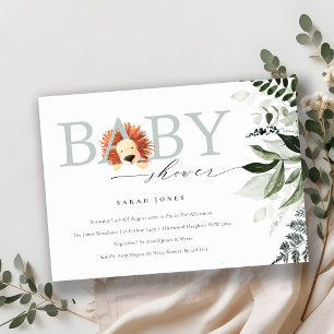 Invitation de baby shower élégante et mignonne au 