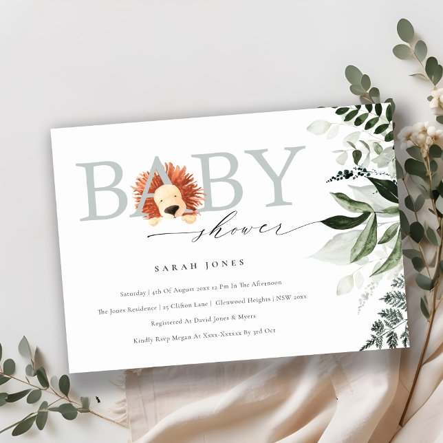 Invitation de baby shower élégante et mignonne au  (Créateur téléchargé)