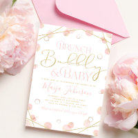 Invitation de baby shower et brunch pétillant