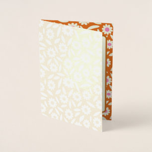 Invitation de baby shower fleurie rétro hippie ave