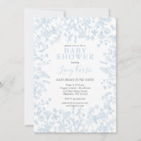 Invitation de Baby shower Floral de la Chinoiserie