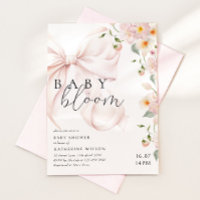 Invitation de baby shower florale aquarelle avec u