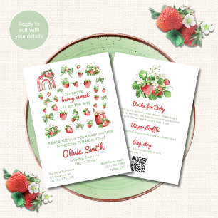 Invitation de Baby Shower Fruité Tout-en-Un