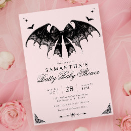 Invitation de Baby shower gothique élégant