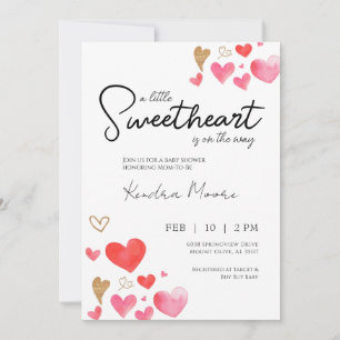Invitation de Baby shower Little Sweetheart