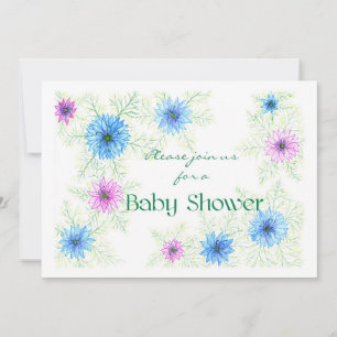 Invitation de Baby shower "Love-in-a-mist"