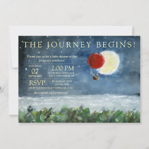 Invitation de Baby shower Lune Eclipse