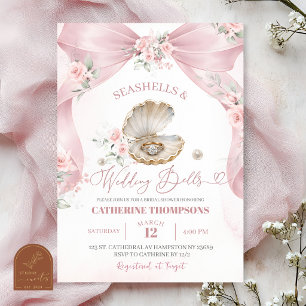 Invitation de Baby Shower Mariage Coquette Coquill