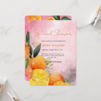 Invitation de Baby Shower Mariage Oranges d'été