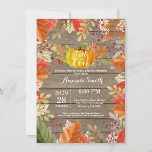 Invitation de Baby Shower Mariage Rustique d'Autom