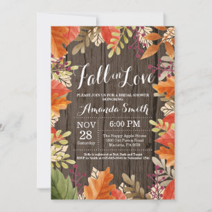 Invitation de Baby Shower Mariage Rustique d'Autom