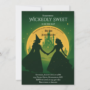 Invitation de Baby Shower Méchante Elphaba & Gli