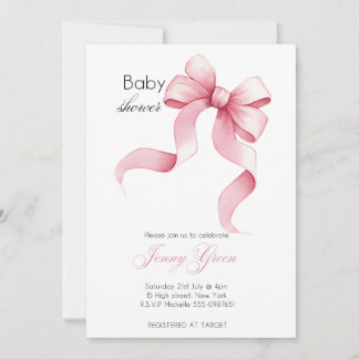Invitation de Baby Shower Minimaliste Éditables Ne