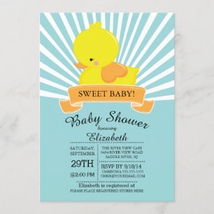 Invitation de Baby shower Neutre en caoutchouc