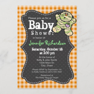 Invitation de Baby shower neutre Halloween