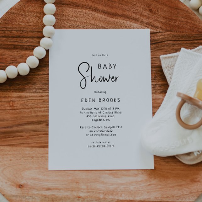 Invitation de Baby shower neutre moderne simple (Créateur téléchargé)