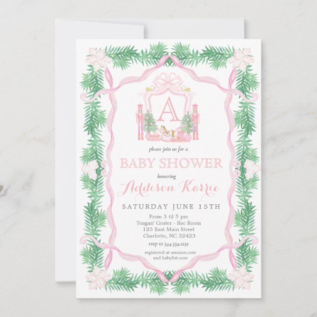 Invitation de Baby shower Nutcracker (Devant)
