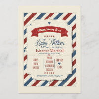 Invitation de Baby shower patriotique