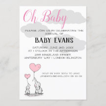 Invitation de Baby shower personnalisée