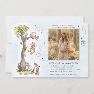 Invitation de baby shower photo Winnie l'ourson Ma