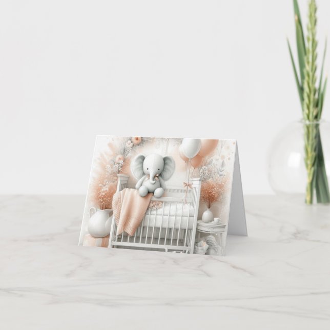 Invitation de Baby shower pour bébé fille (Devant)