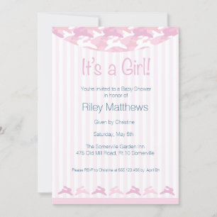 Invitation de Baby shower pour bébé fille