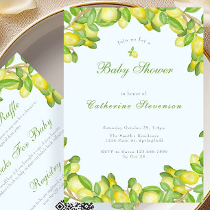 Invitation de baby shower pour garçon au citron re
