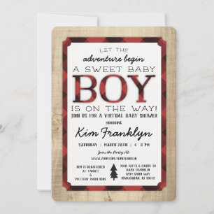 Invitation de Baby shower pour les garçons de la b